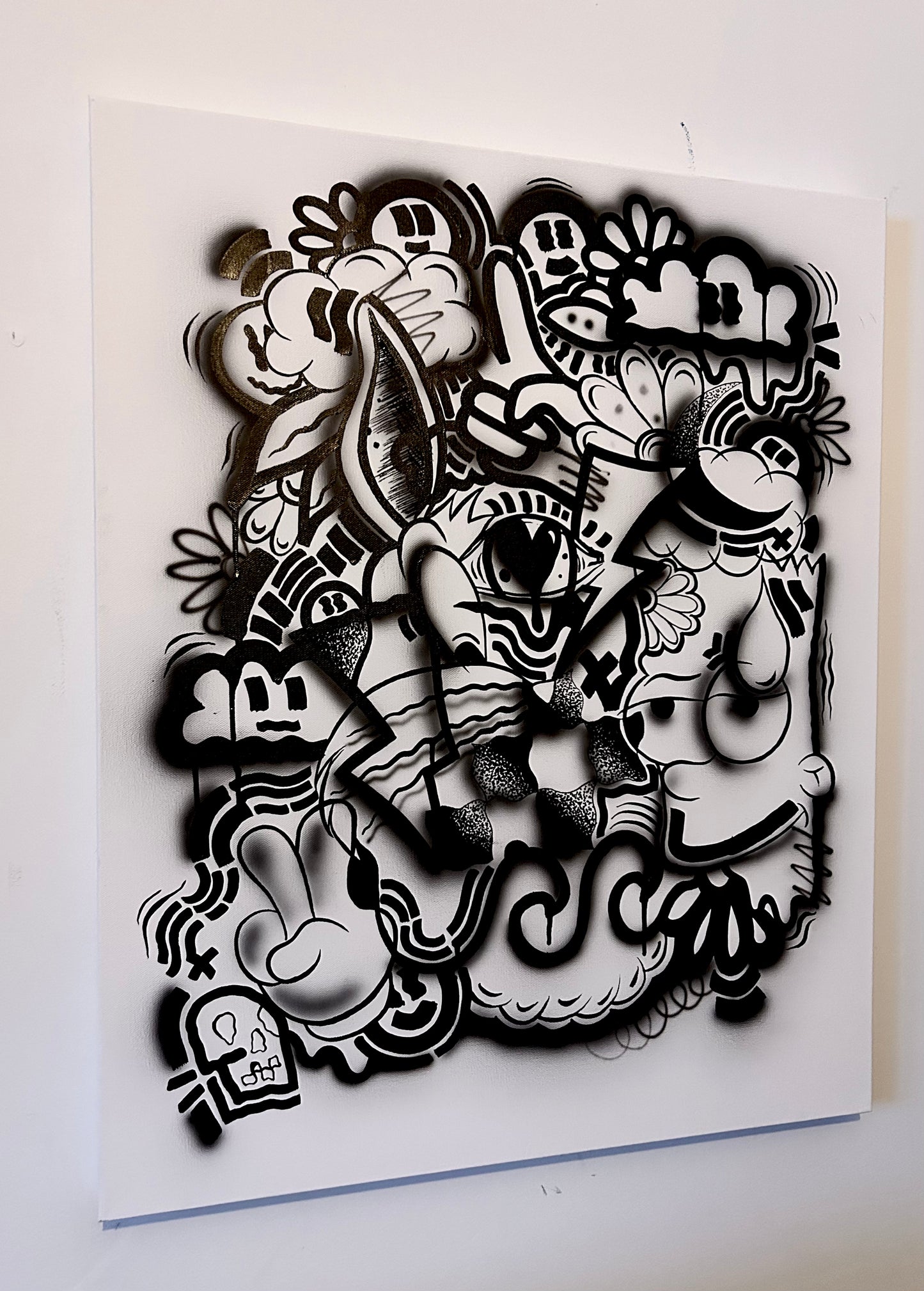 Pop Mash Black & White 1- Original Painting