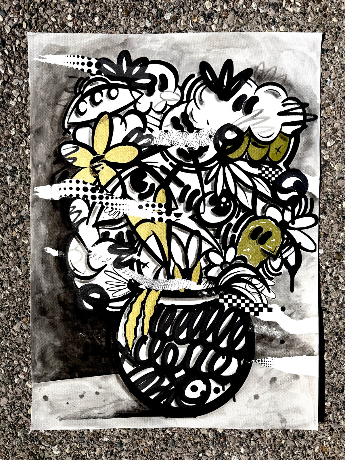 Gold & Concrete Bouquet- Original Work