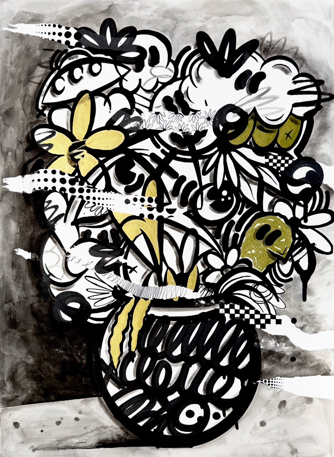 Gold & Concrete Bouquet- Original Work
