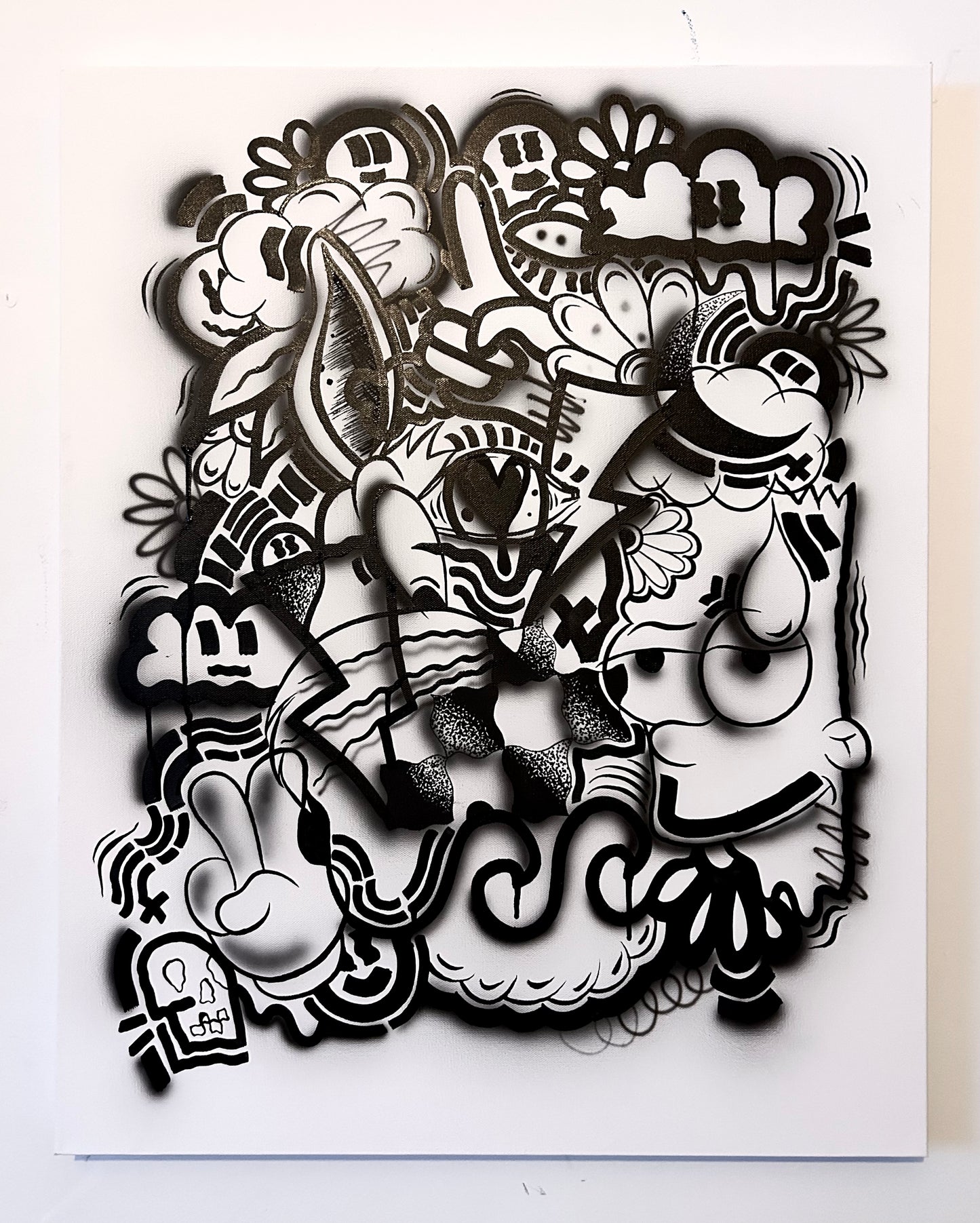 Pop Mash Black & White 1- Original Painting