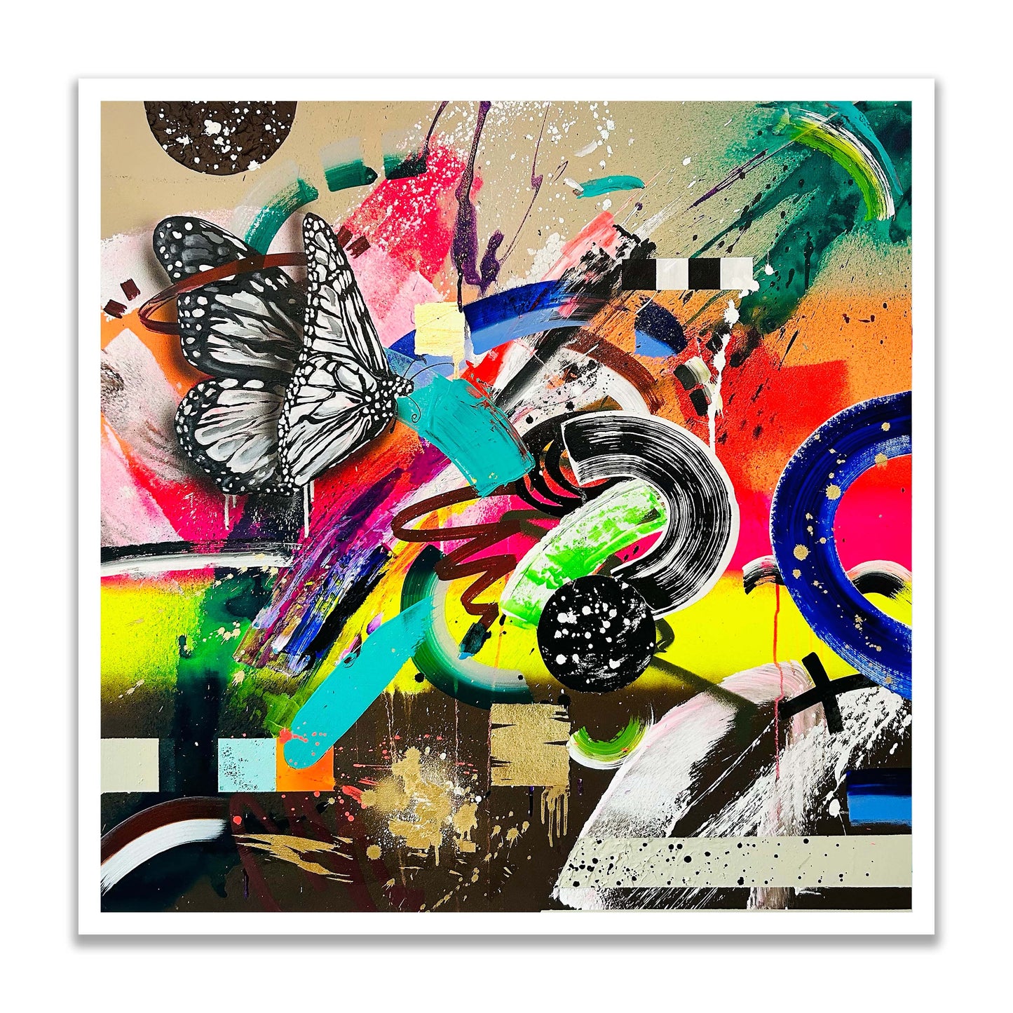MONARCH 1- Limited Edition Gold Leaf Embellished Print