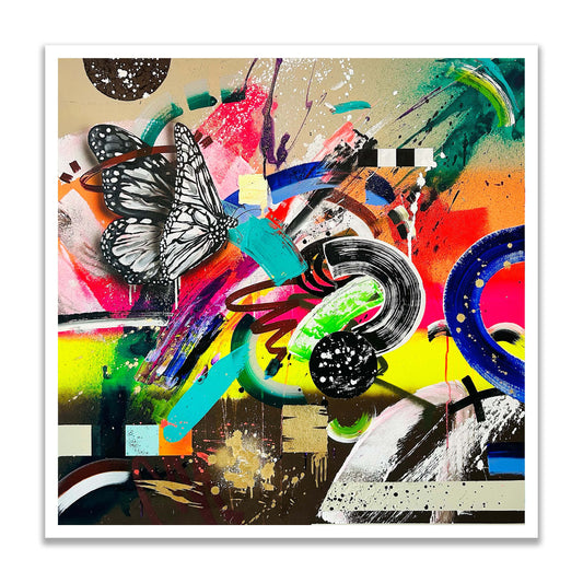MONARCH 1- Limited Edition Gold Leaf Embellished Print